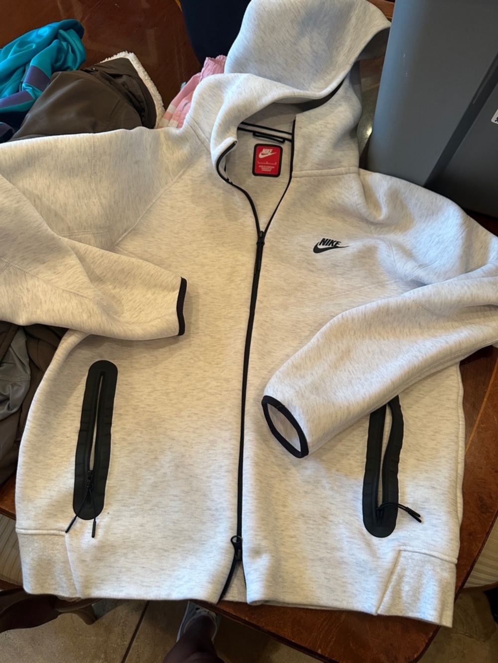 Like new Nike Heather Gray Full-Zip Hooded Jacket